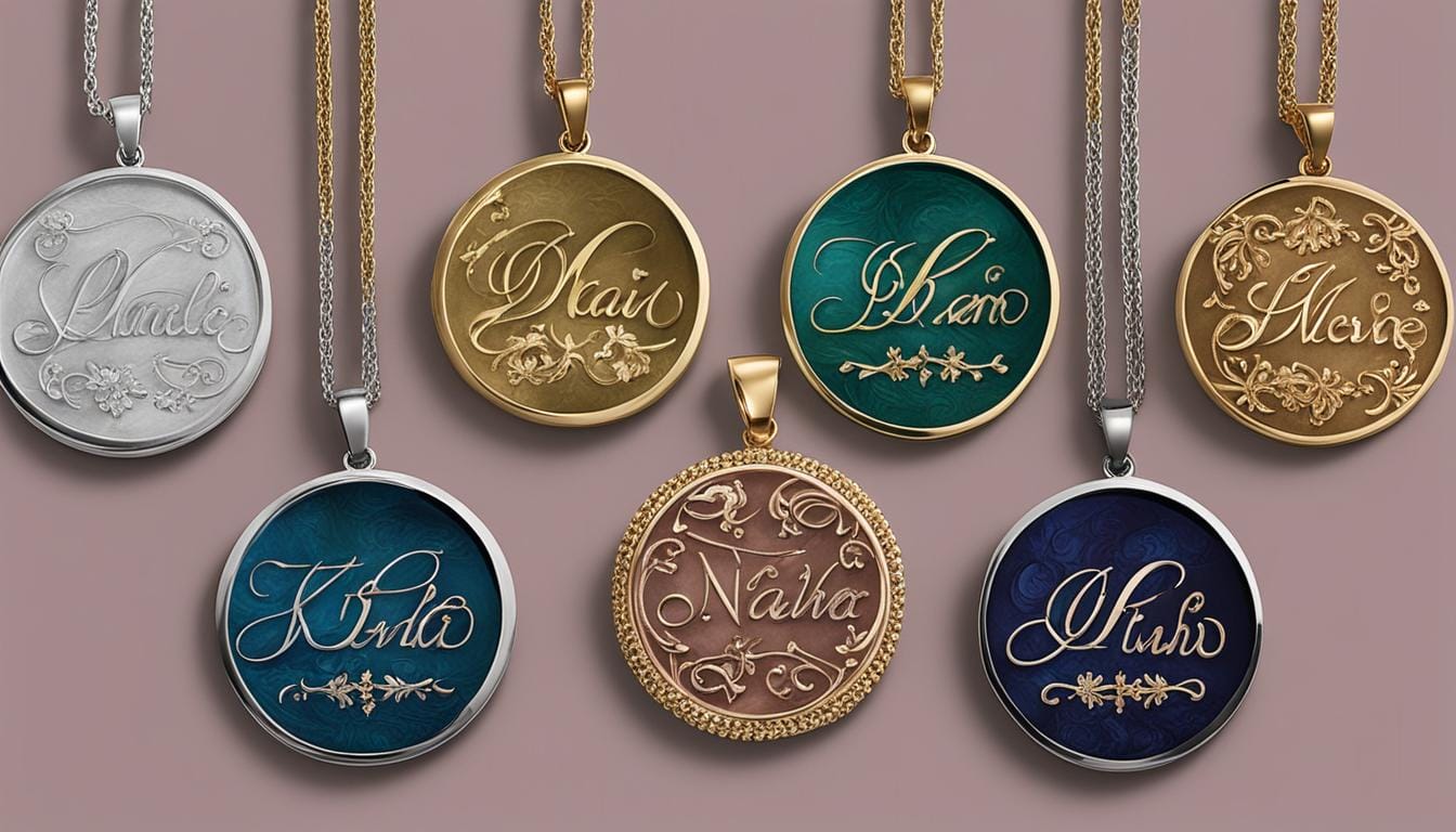 Custom name pendants